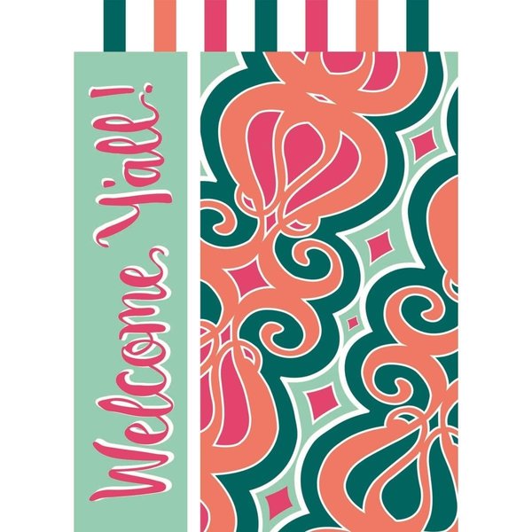 Magnolia Garden Flags 13 x 18 in Welcome YAll Polyester Garden Flag M010036